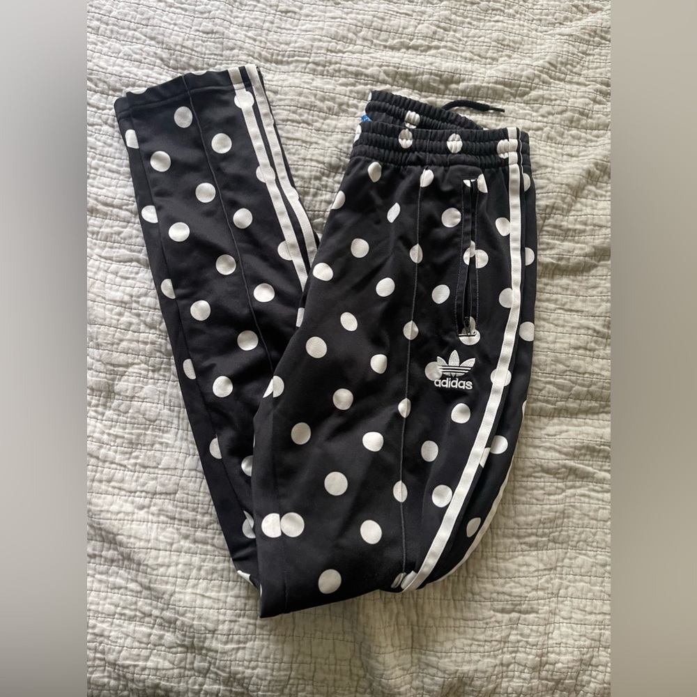 Adidas polka dot track pants